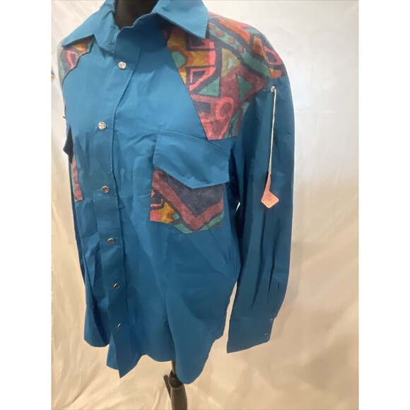 Men’s Custom western long sleeve button down shirt Large New Cowboy Rodeo - Picture 6 of 11